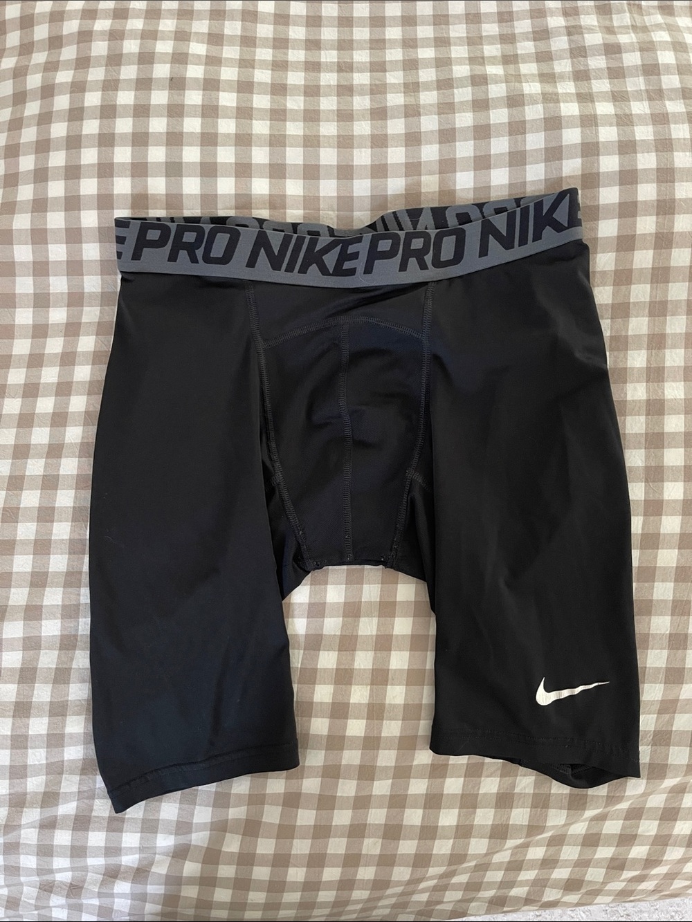 Nike Black Pro Compression Boxer Briefs with Grey Waistband